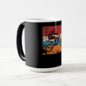 バイク好きカッコいい向けヴィンテージモトクロスギフト モーフィングマグカップ (正面左)