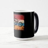 バイク好きカッコいい向けヴィンテージモトクロスギフト モーフィングマグカップ (正面右)