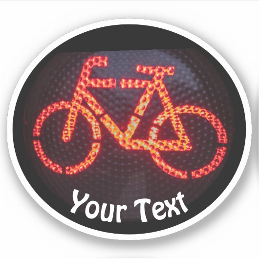 バイク好き地球に優しと移動自転車スティック シール (正面)