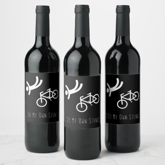 バイク好き – 私は自分のスタントbmxサイクリングギフトをする ワインラベル (ボトル)