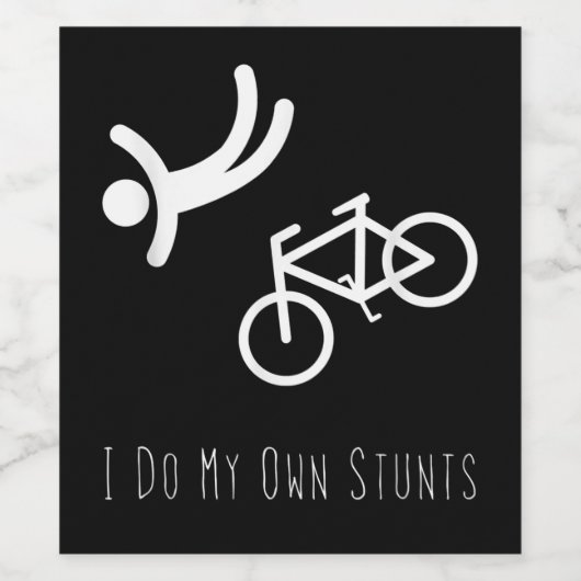 バイク好き – 私は自分のスタントbmxサイクリングギフトをする ワインラベル (シングルラベル)