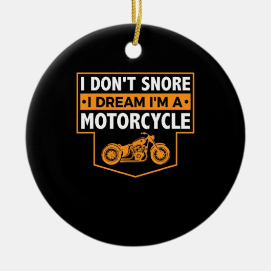 バイク好実在きの人にバイク乗りのプレゼント。 セラミックオーナメント (正面)