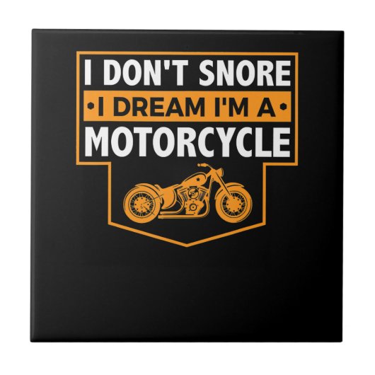 バイク好実在きの人にバイク乗りのプレゼント。 タイル (正面)