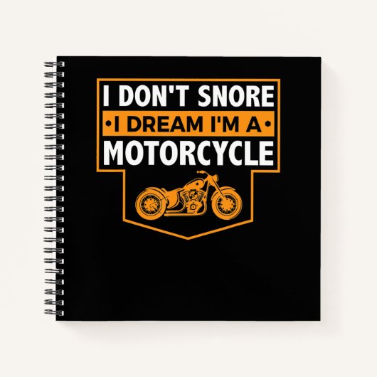 バイク好実在きの人にバイク乗りのプレゼント。 ノートブック (正面)