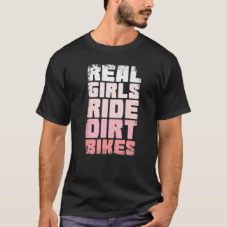 バイク実在女子乗りダートバイク女子バイク Tシャツ