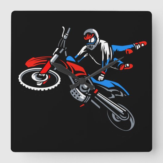 バイク広場の壁時計 スクエア壁時計 (正面)