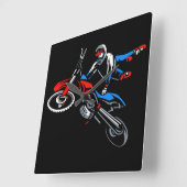 バイク広場の壁時計 スクエア壁時計 (傾斜)