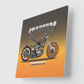 バイク広場の壁時計 スクエア壁時計 (傾斜)
