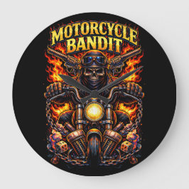 バイク強盗 ラージ壁時計