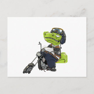 バイク恐竜ティラノサウルスレックス ポストカード