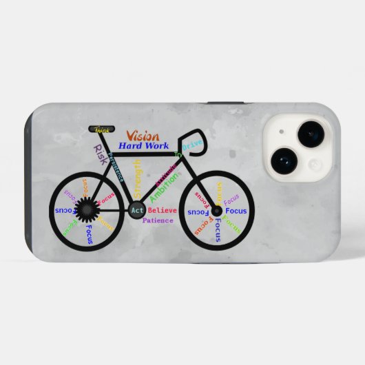 バイク感動的やる気を起こさせるワードサイクリング引用文 iPhoneケース (裏面横)