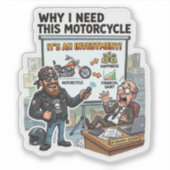 バイク投資ステッカー シール (正面)
