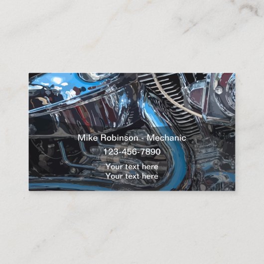 バイク整備士両面ビジネスカード 名刺 (裏面)