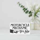 バイク整備士名刺 – カッコいいヴィンテージ 名刺 (スタンド正面)