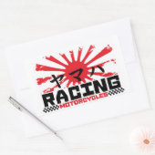 バイク日本のライダー 長方形シール (封筒)