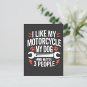 バイク犬のオーナー ジョーク ポストカード (スタンド正面)