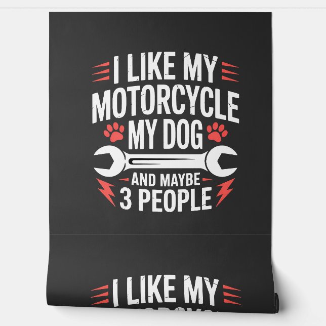 バイク犬オーナーのユーモア 壁紙 (ほどく)