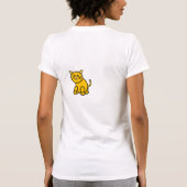 バイク猫Tシャツ、オートバイTシャツ Tシャツ (裏面)