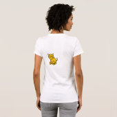 バイク猫Tシャツ、オートバイTシャツ Tシャツ (裏面フル)