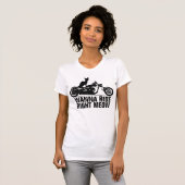 バイク猫Tシャツ、オートバイTシャツ Tシャツ (正面フル)