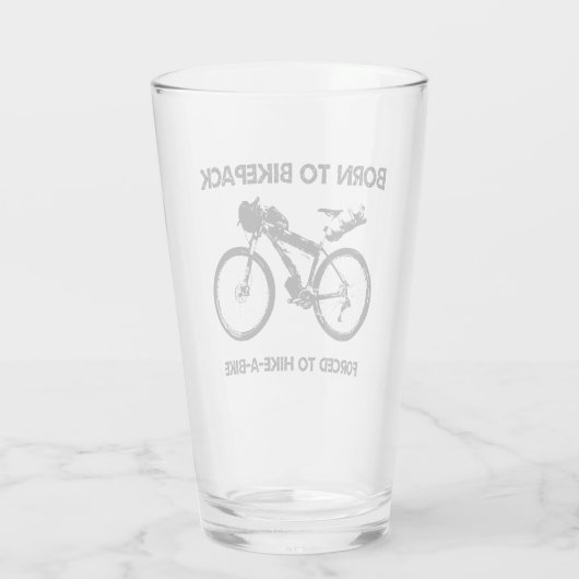 バイク生まれクのハイキングを余儀なくされるバイケパック タンブラーグラス (裏面)