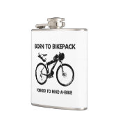 バイク生まれクのハイキングを余儀なくされるバイケパック フラスク (左)