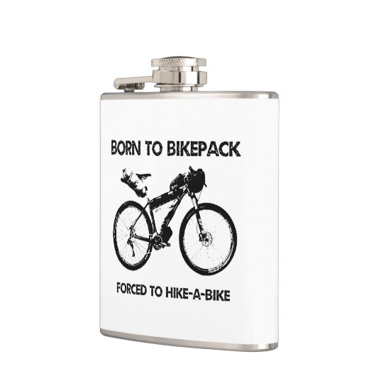 バイク生まれクのハイキングを余儀なくされるバイケパック フラスク (左)