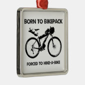 バイク生まれクのハイキングを余儀なくされるバイケパック メタルオーナメント (右)