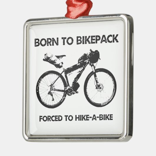バイク生まれクのハイキングを余儀なくされるバイケパック メタルオーナメント (左)