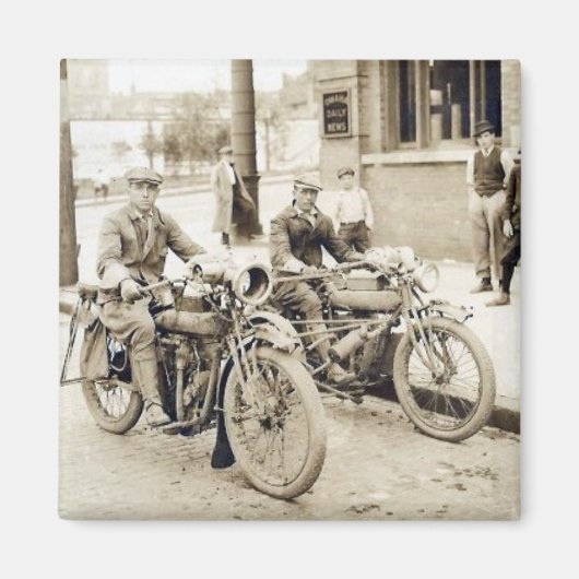 バイク用マグネットの男性2人 マグネット (正面)