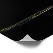 バイク白熱［赤熱］光を放つライダーサークルレーシングスケッチ ポスター (角)