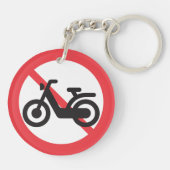 バイク禁止の道路標識 キーホルダー (裏面)