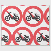 バイク禁止の道路標識 ラッピングペーパー (フラット)