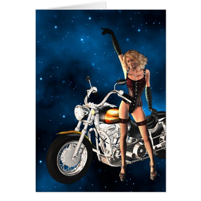 バイク空白の付きカード (正面)
