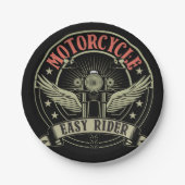 バイク簡単ライダーバイクデザイン ペーパープレート (正面)