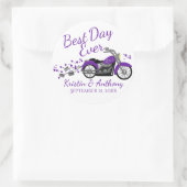 バイク結婚ルズパープルとグレー ラウンドシール (バッグ)