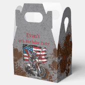 バイク統一された州旗00th誕生日パーティー フェイバーボックス (オープン)