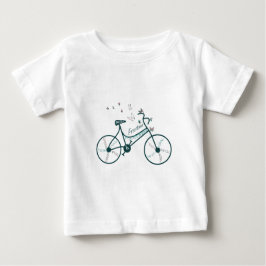 バイク蝶&フラワーフリーダムデザイン ベビーTシャツ