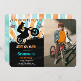 バイク誕生日フォト招待状 招待状