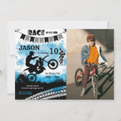 バイク誕生日フォト招待状 招待状 (正面)