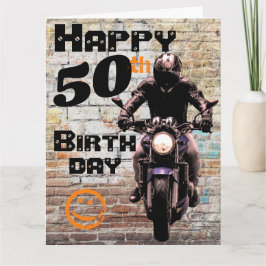 バイク誕生日50位得静止 カード