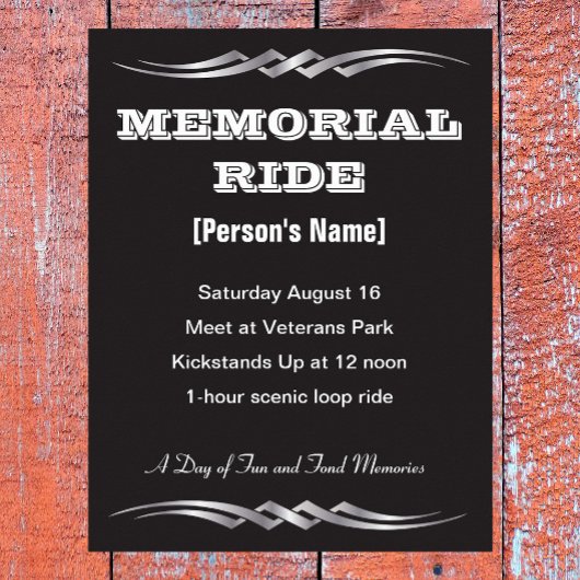 バイク追悼ライドのご案内 ポスター
