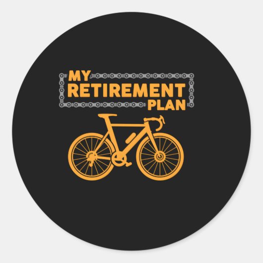 バイク退職したライダーサイクリスト ラウンドシール (正面)
