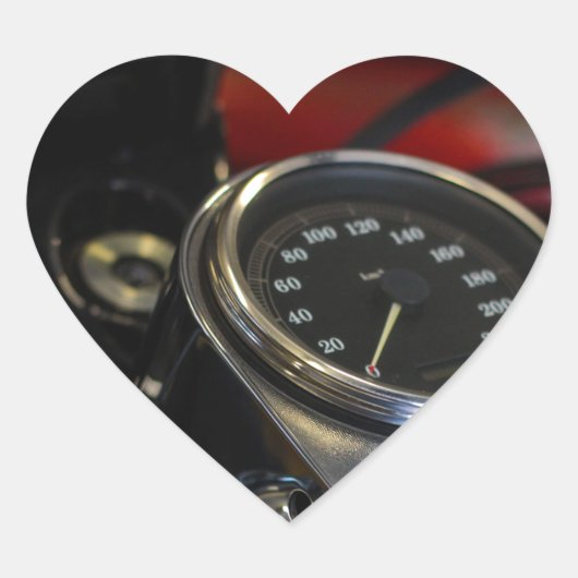 バイク オートバイ バイカー ライダー ハートシール (正面)