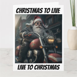 バイク クリスマスを生きる 面白い ノベルティ カード