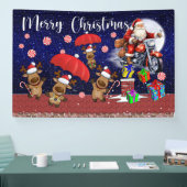 バイク クリスマス 室内 または 室外 横断幕 (トレードショー)