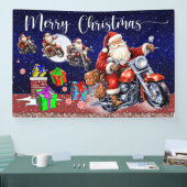 バイク クリスマス 室内 または 屋外 横断幕 (トレードショー)