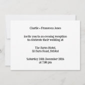 バイク+サイドカーの結婚式 イブニング 招待状 (裏面)