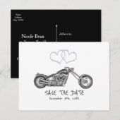 バイク & シルバーハーツ バイカー セーブ・ザ・デート 案内ポストカード (正面/裏面)