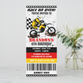 バイク、ダートバイク誕生日チケット招待 招待状 (スタンド正面)